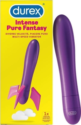 Вибратор Durex Intense Pure Fantasy с много скорости, въртящ се, 17.5 см, лилав