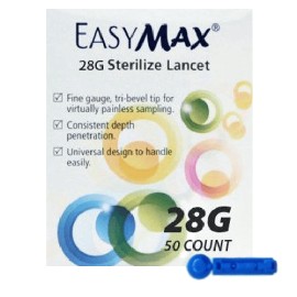 Heremco Easymax 28G Sterilize Lancet Αποστειρωμένοι Σκαρφιστήρες 50τμχ