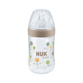 Nuk For Nature Πλαστικό Μπιμπερό με Θηλή Σιλικόνης Μ Γκρι 260ml 6-18m 1τμχ 10.742.004