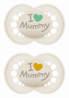 Mam Original Ορθοδοντικές Πιπίλες Σιλικόνης I Love Mummy 16m+ 2τμχ