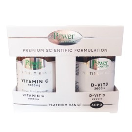 Power Of Nature Platinum Range Vitamin C 1000mg 20tabs & ΔΩΡΟ Vit D3 2000iu 20tabs