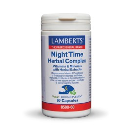 Lamberts Night Time Herbal Complex Βιταμίνες, Τρυπτοφάνη & Iχνοστοιχεία με Eκχυλίσματα Bοτάνων για Διευκόλυνση και Βελτίωση του Ύπνου 60caps