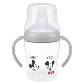 Nuk Perfect Match Disney Mickey Γκρι Εκπαιδευτικό Μπιμπερό Πλαστικό με Λαβές για 6m+ 150ml 10.215.396