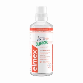 Вода за уста Elmex Junior за деца от 6 до 12 години, 0% алкохол, 400 мл