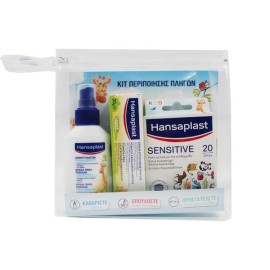 Hansaplast Junior Pack Universal Cleansing Παιδικό Spray Καθαρισμού Πληγών 100ml, Kids Sensitive Strips 20τμχ & Κρέμα 20gr για Επούλωση