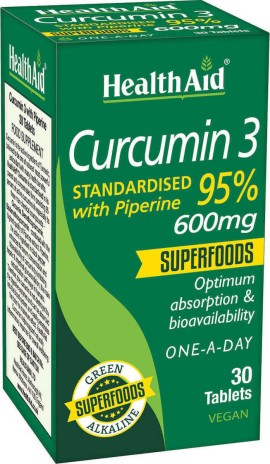 Health Aid Curcumin 3 600mg Εκχύλισμα Κορκουμίνης 30tabs