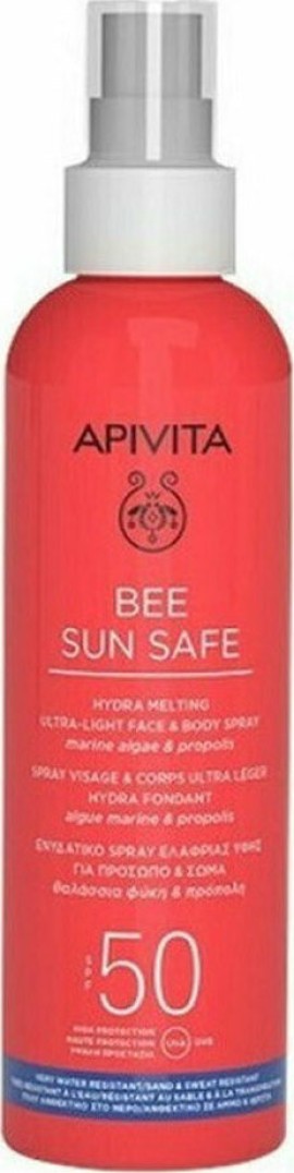 Apivita Bee Sun Safe Hydra Melting Ultra Light Face & Body Spray SPF50 200ml