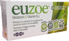 Uni-Pharma Euzoe Melatonin & Vitamin B12 για τη Διευκόλυνση του Ύπνου 30 ταμπλέτες