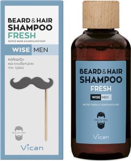 Wise Men Beard & Hair Shampoo Fresh Σαμπουάν για τα Γένια και τα Μαλλιά 200ml