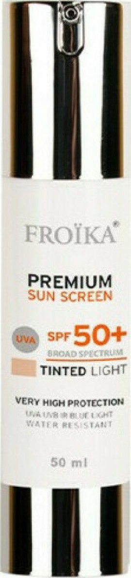 Froika Premium Sunscreen Tinted Light SPF50 Αντηλιακή Κρέμα Προσώπου με Χρώμα Ελαφριάς Υφής 50ml
