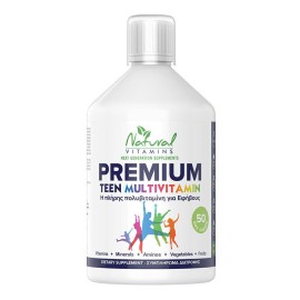 Natural Vitamins Premium Teen Multivitamin Πολυβιταμίνη για Εφήβους Πορτοκάλι 500ml