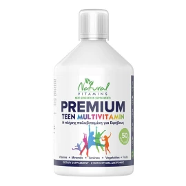 Натурални витамини Premium Teen Мултивитамини Мултивитамини за тийнейджъри Портокал 500 мл