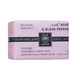 Apivita Rose & Black Pepper Natural Soap 125gr