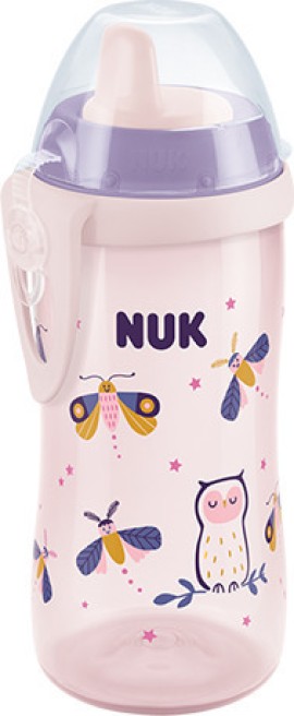Nuk Kiddy Cup Night Pink Παγουράκι με Ρύγχος 12m+ 300ml 10.255.541