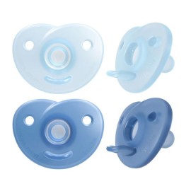 Philips Avent Soothie Πιπίλα Όλο Σιλικόνη Μπλε - Γαλάζιο 0-6m 2τμχ SCF099/26