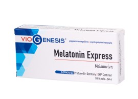 Viogenesis Melatonin Express Υπογλώσσια Μελατονίνη 30tabs Μασώμενα