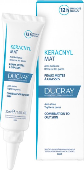 Ducray Keracnyl Mat Κρέμα Προσώπου για Λιπαρές/Μικτές Επιδερμίδες κατά της Ακμής 30ml