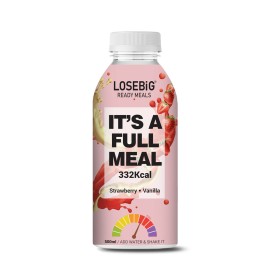 Losebig Its a Full meal Υγιεινό Γεύμα για τον Έλεγχο του Σωματικού Βάρους 500ml Strawberry - Vanilla 332Kcal