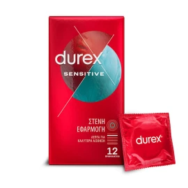 Презервативи Durex Sensitive Thin с плътно прилягане 12 броя