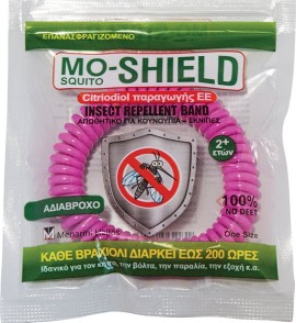 Mo-Shield Αντικουνουπικό Βραχιολάκι ΡΟΖ, 1τμχ