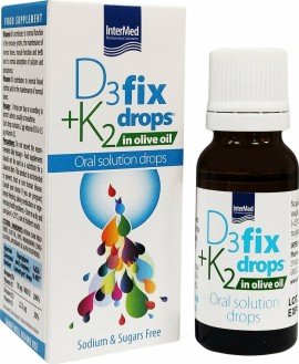 Intermed D3 + K2 Fix Drops In Olive Oil 12ml