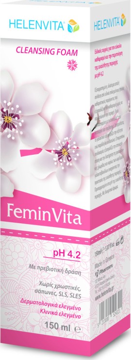 Helenvita FeminVita Cleansing Foam Αφρός Καθαρισμού της Ευαίσθητης Περιοχής 150ml