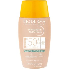 Bioderma Photoderm Nude Touch Mineral Very Light SPF50 Αντηλιακή Κρέμα Προσώπου Πολύ Ελαφριάς Κάλυψης με Χρώμα, Ματ για Λιπαρές - Ευαίσθητες Επιδερμίδες 40ml