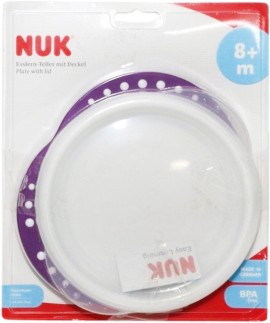 Nuk Easy Learning Πιάτο με καπάκι 8+m Mωβ 10.255.049