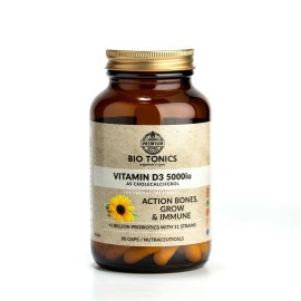 Bio Tonics Vitamin D3 5000iu 90 φυτικές κάψουλες