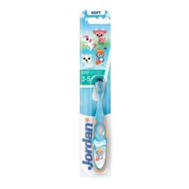 Jordan Kids Toothbrush Step by Step Soft, Μαλακή Παιδική Οδοντόβουρτσα 3-5 Ετών Μπλε 1τμχ