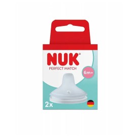 NUK Perfect Match Θηλή Σιλικόνης 6m+ Flow Control 2τμχ 10.124.034