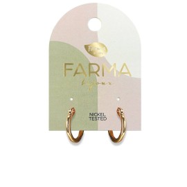 Farma Bijoux Υποαλλεργικά Σκουλαρίκια Κρίκοι Χρυσοί 14mm BECG883  1 ζευγάρι