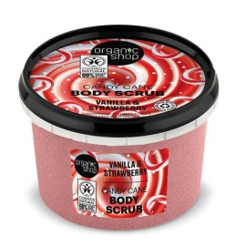 Organic Shop Scrub Σώματος Candy Cane, Βανίλια & Φράουλα 250 ml