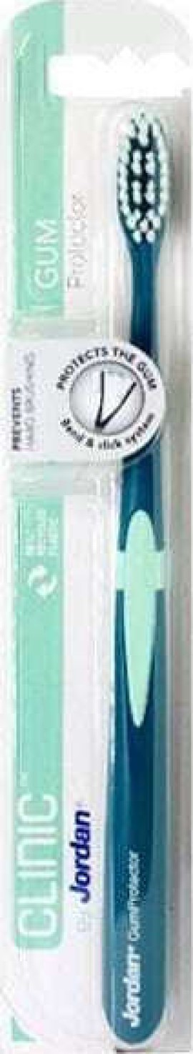 JORDAN Clinic Gum Protector Soft Toothbrush Οδοντόβουρτσα Μαλακή, Πετρόλ 1τμχ
