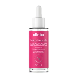 Clinea Multi-peptide Supercharger Serum, хидратиращ и антиейдж серум за лице с пептиди и хиалуронова киселина за стягане 30 мл