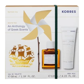 Korres ПРОМОЦИЯ 2025 с дамски парфюм White Tea For Her Eau de Toilette 50ml & хидратиращ лосион за тяло с мляко за тяло 125ml