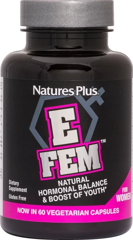Natures Plus E-Fem Формула за хормонален баланс и подобряване на либидото при жените 60 капсули