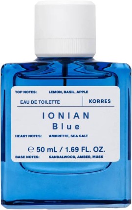 Korres Ionian Blue Eau De Toilette, Άρωμα Με Δροσερές Θαλασσινές & Μεσογειακές Νότες 50ml