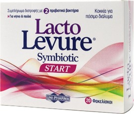 Uni-Pharma Lacto Levure Symbiotic Start Προβιοτικά για Νήπια - Παιδιά 20 φακελίσκοι