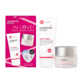 Panthenol Extra In Love Set Day Cream SPF15 50ml & Body Milk 48h 200ml & Ασημένια Σκουλαρίκια Dalee
