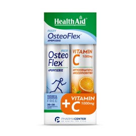 Health Aid Osteoflex Fizzy & Vitamin C 1000mg Γεύση Πορτοκάλι 20tabs Αναβράζοντα