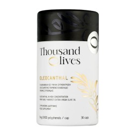 Thousand Olives Oleocanthal Συμπλήρωμα Διατροφής Εκχυλίσματος Εξαιρετικά Παρθένου Ελαιόλαδου Υψηλής Συγκέντρωσης σε Ελαιοκανθάλη & Πολυφαινόλες 30caps
