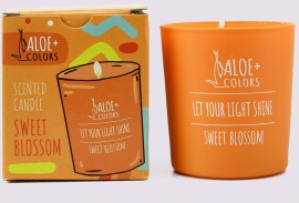 ALOE+COLORS Αρωματικό Κερί Σόγιας σε Βάζο Sweet Blossom Βανίλια/Πορτοκάλι 220gr
