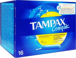 Tampax Ταμπόν Compak Regular με Απλικατέρ για Κανονική Ροή 16τμχ