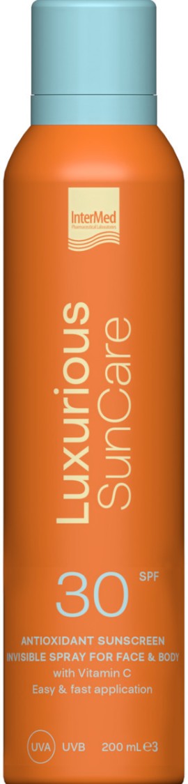InterMed Luxurious Suncare Αντηλιακή Κρέμα για το Σώμα SPF30 σε Spray 200ml