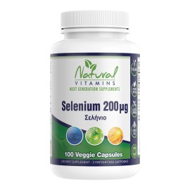 Natural Vitamins Selenium Συμπλήρωμα Σεληνίου 200mcg 100caps