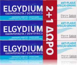 Elgydium Antiplaque 2+1 ΔΩΡΟ Οδοντόκρεμα κατά της Πλάκας 3τμχ x 100