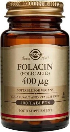 Solgar FOLACIN Folic Acid 400mg 100tabs