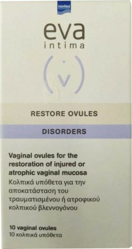 Eva Intima Disorders Restore Ovules Για Τραυματισμούς ή Ατροφία του Βλεννογόνου 10τμχ