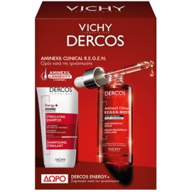 Vichy Promo 2026 με Dercos Aminexil Clinical R.E.G.E.N. Booster Ορός Ενδυνάμωσης Μαλλιών 90ml + ΔΩΡΟ Dercos Shampoo Energy+ Δυναμωτικό Σαμπουάν κατά της Τριχόπτωσης, 50ml